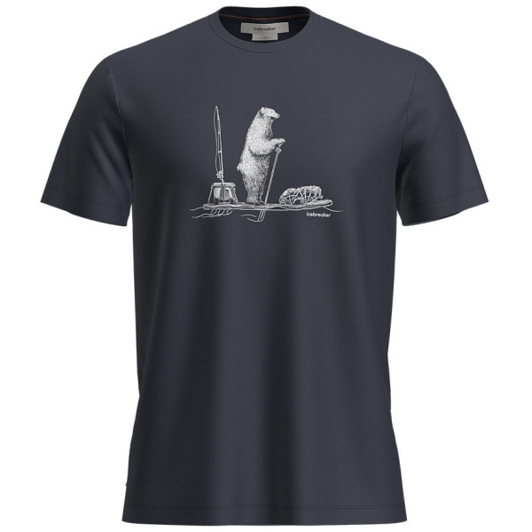 T-shirt homme Icebreaker M Mer 150 Tech Lite SS T Pol Paddle bleu foncé Midnight Navy