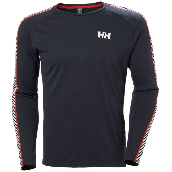 T-shirt fonctionnel homme Helly Hansen Lifa Active Stripe Crew bleu foncé Navy