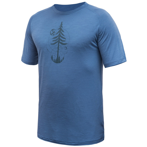 T-shirt fonctionnel homme Sensor Merino Air Earth bleue riviera blue