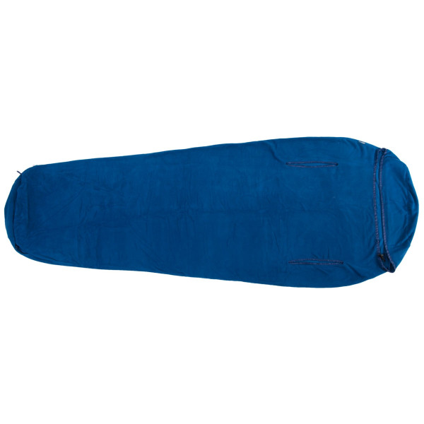 Doublure sac de couchage Warmpeace Polartec Micro Mummy 195 cm bleue Navy