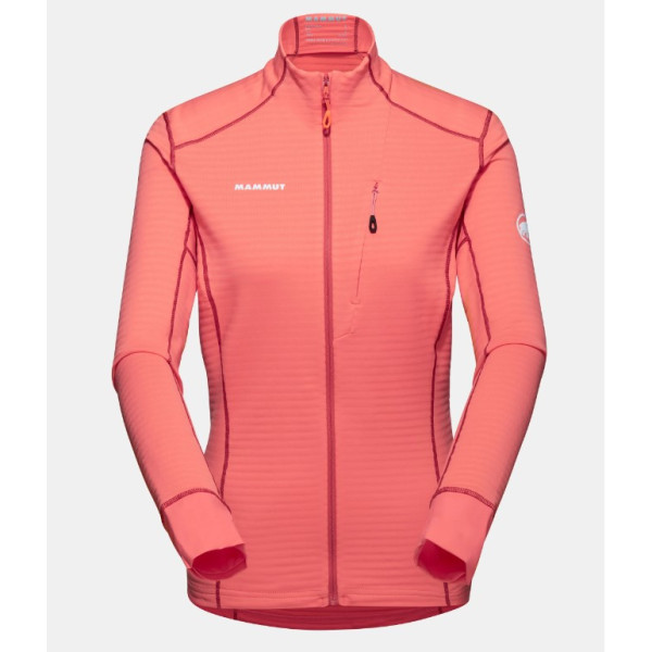 Veste polaire fonctionnelle femme Mammut Taiss Light ML Jacket Women rose Salmon-terracotta