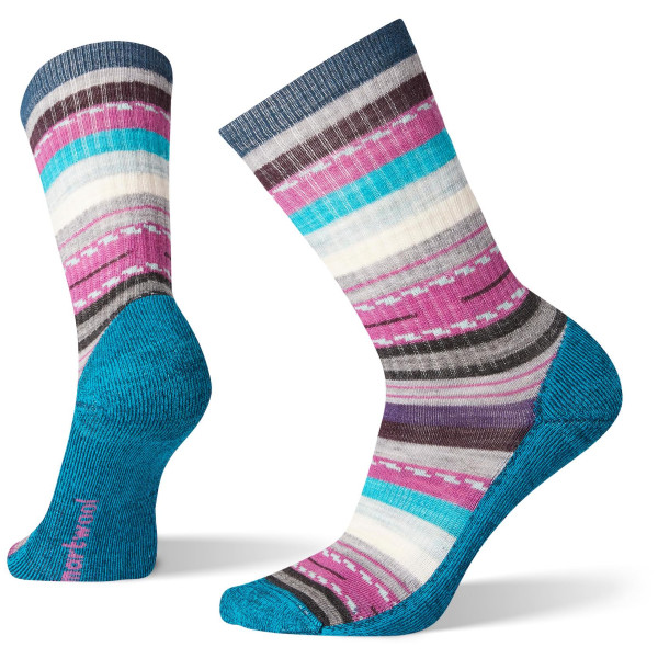 Chaussettes femme Smartwool Hike Light Margarita Crew bleue DeepMarlin