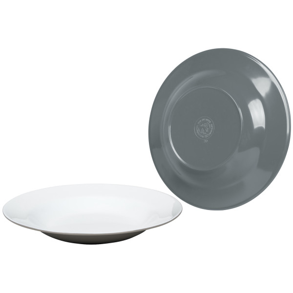 Set d'assiettes Bo-Camp Deep plate Two tone - 4ks girs Grey