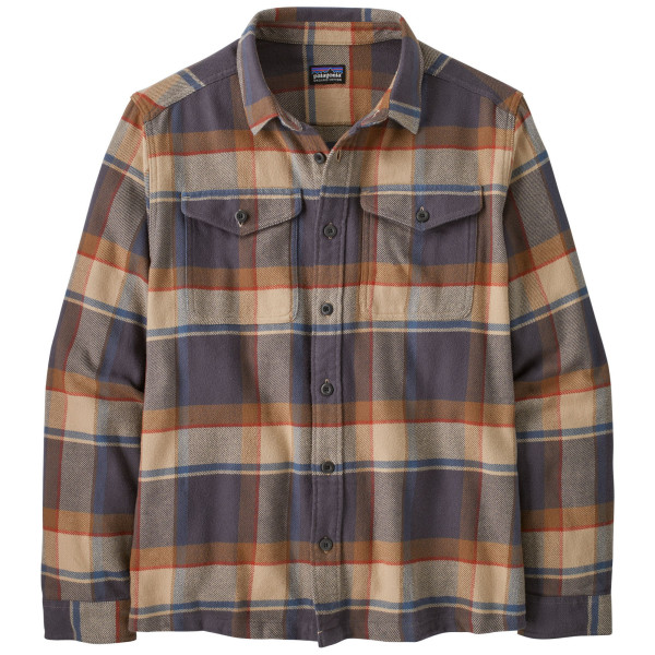 Chemise homme Patagonia M's Fjord Flannel Shirt gris / brun Sunrise Ridge: Forge Grey