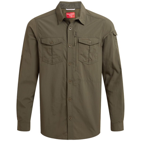 Chemise homme Craghoppers NosiLife Adventure Long Sleeved Shirt III green Woodland Green