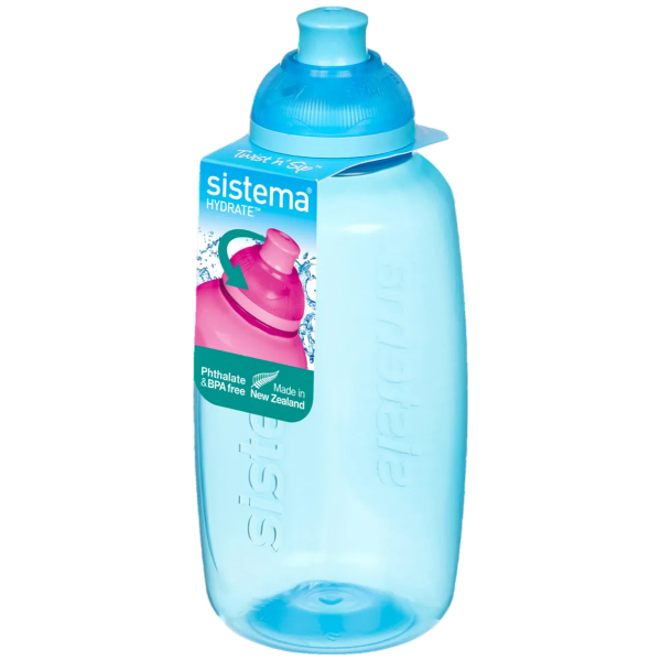 Bouteille Sistema Squeeze Twist ‘n’ Sip 380 ml bleue