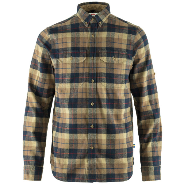 Chemise homme Fjällräven Singi Heavy Flannel Shirt M brun / bleu Dark Sand