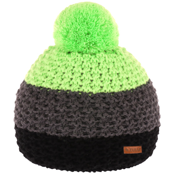 Bonnet homme Zulu Nowel noir/vert Black/Green