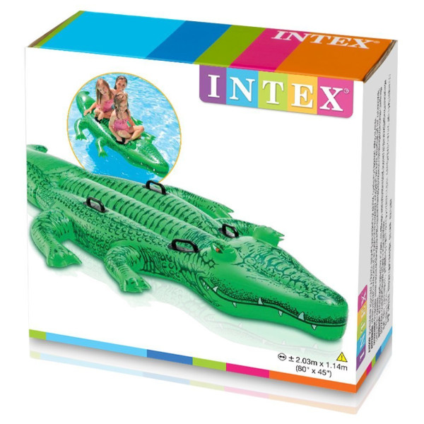 Crocodile gonflable Intex Giant Gator RideOn 58562NP