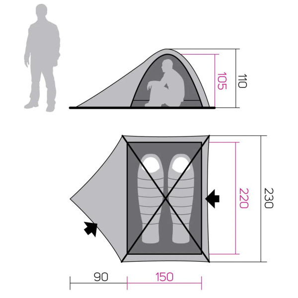 Tente de randonnée Hannah Serak 2