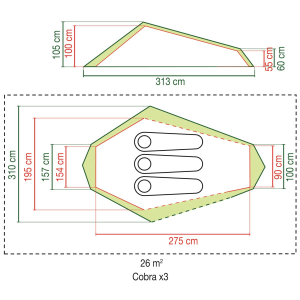 Tente de randonnée Coleman Cobra 3