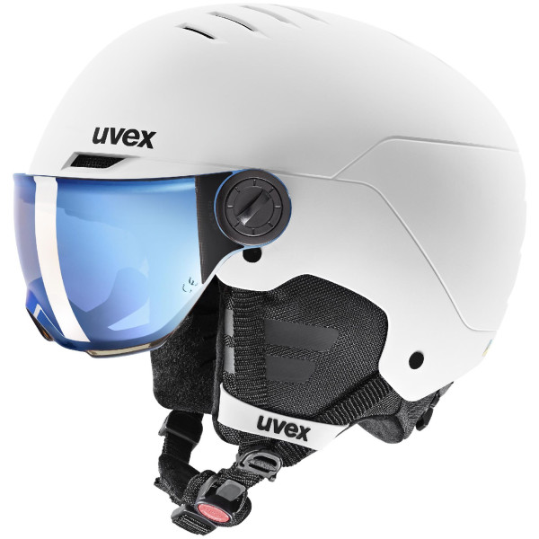 Casque de ski enfant Uvex Rocket Jr. Visor blanc white - black mat