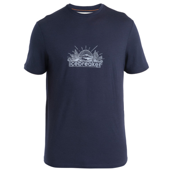 T-shirt homme Icebreaker Men Merino 150 Tech Lite III SS Tee IB Grown Naturally bleu foncé Midnight Navy