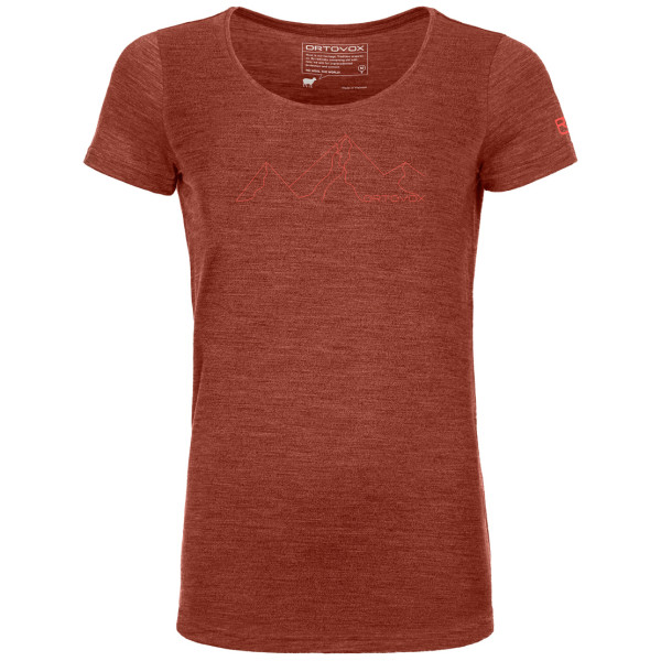 T-shirt fonctionnel femme Ortovox W's 150 Cool Mountain Face TS orange ClayOrangeBlend