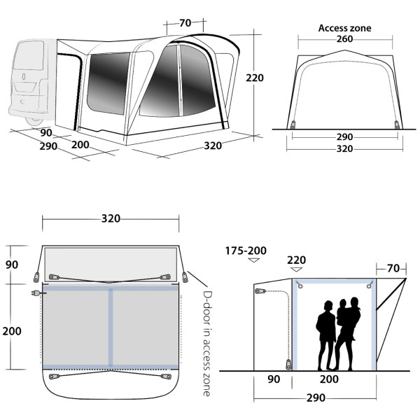 Tente caravane Outwell Parkville 200SA (2022)