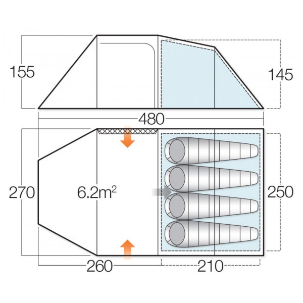 Tente Vango Beta 450 XL (2019)