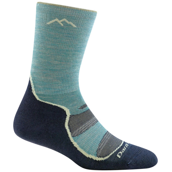 Chaussettes femme Darn Tough W Light Hiker Micro Crew Lightweight With Cushion bleu / bleue claire aqua