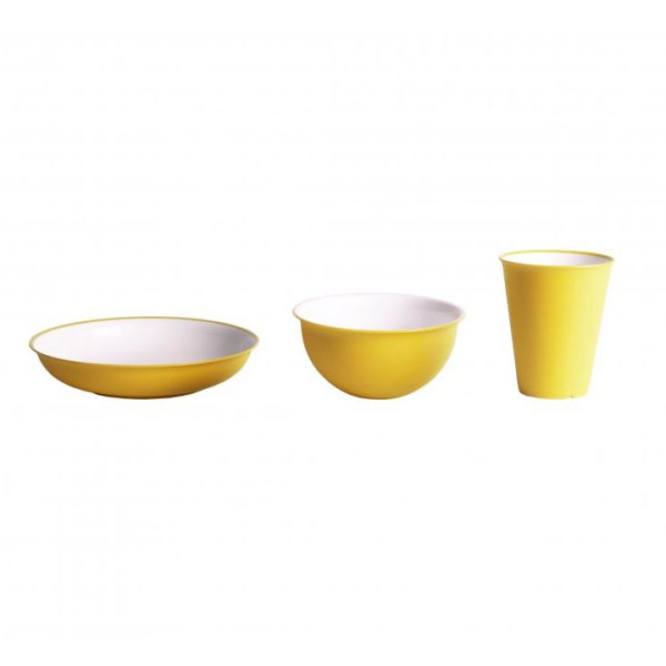 Set de vaisselle Omada Sanaliving Set 3pcs jaune