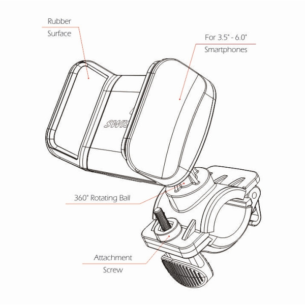 Porte-téléphone Swissten S-GRIP BCCL1