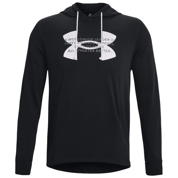 Sweat-shirt homme Under Armour Rival Terry Logo Hoodie vert Black/Pitch Gray/Onyx White