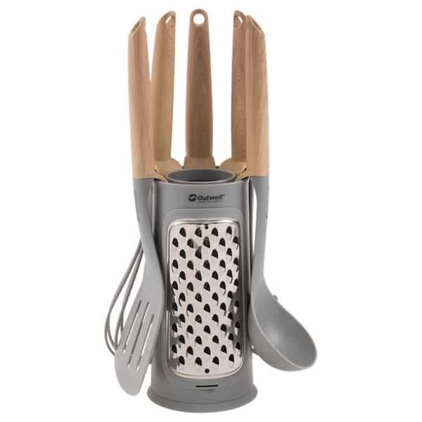 Set ustensiles de cuisine Outwell Adana Utensil Set brun / gris Brown