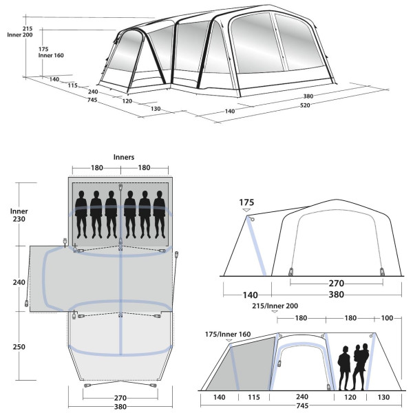 Tente gonflable Outwell Airville 6SA (2021)