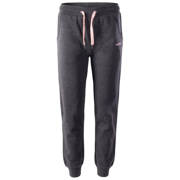 Pantalon de survêtement femmes Hi-Tec Lady Melian girs Dark Grey Melange/Impatiens Pink