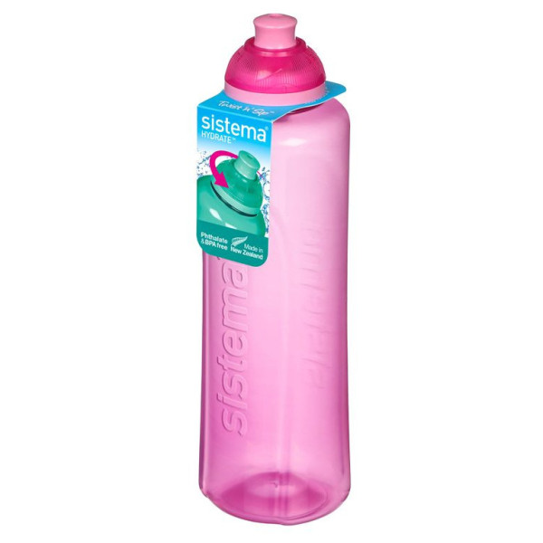 Bouteille Sistema Swift Squeeze Twist ‘n’ Sip 480 ml rose