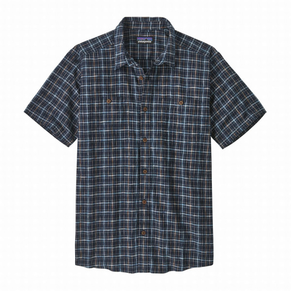 Chemise homme Patagonia M's Back Step Shirt bleue Renewal: New Navy