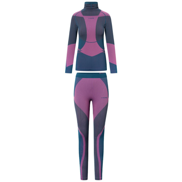 Sous-vêtements fonctionnels femme Viking Fusion Set violet turquise/fuchsia