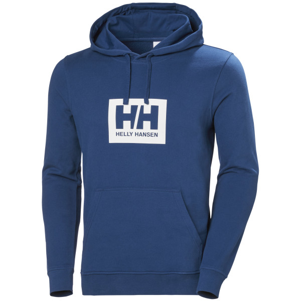 Sweat-shirt homme Helly Hansen Hh Box Hoodie bleue 606 Deep Fjord