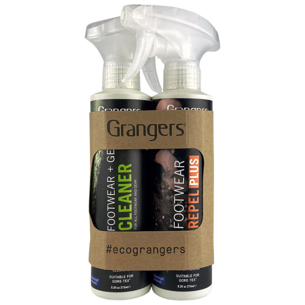 Nettoyant chaussures Granger's Footwear + Gear Cleaner + Footwear Repel Plus noir / blanc