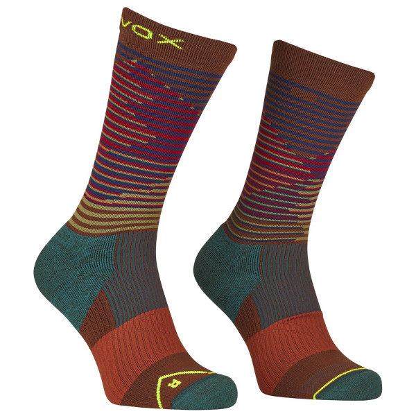 Chaussettes homme Ortovox All Mountain Mid Socks M rouge / bleu clay orange