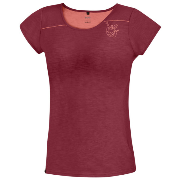 T-shirt femme Direct Alpine Yoga Free Lady bordeau palisander