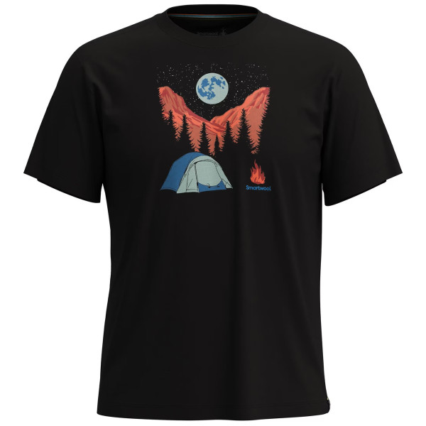 T-shirt Smartwool Night Camp Short Sleeve Graphic Tee noir black