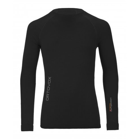 T-shirt homme Ortovox Merino Competition LS M vert BlackRaven