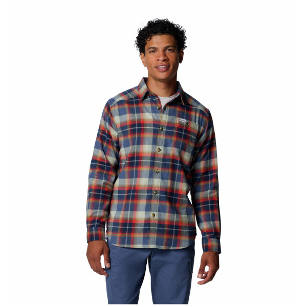 Chemise homme Columbia Cornell Woods™ Flannel Long Sleeve Shirt bleu / gris Collegiate Navy Classic Multi Tartan