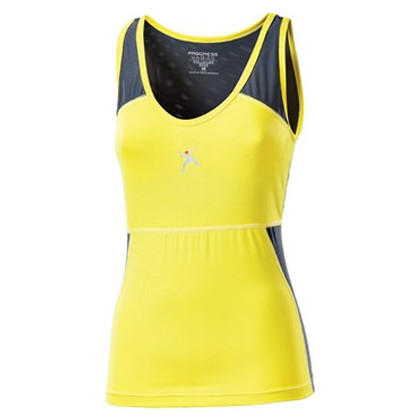 Top femme Progress Arco jaune Yellow/Gray