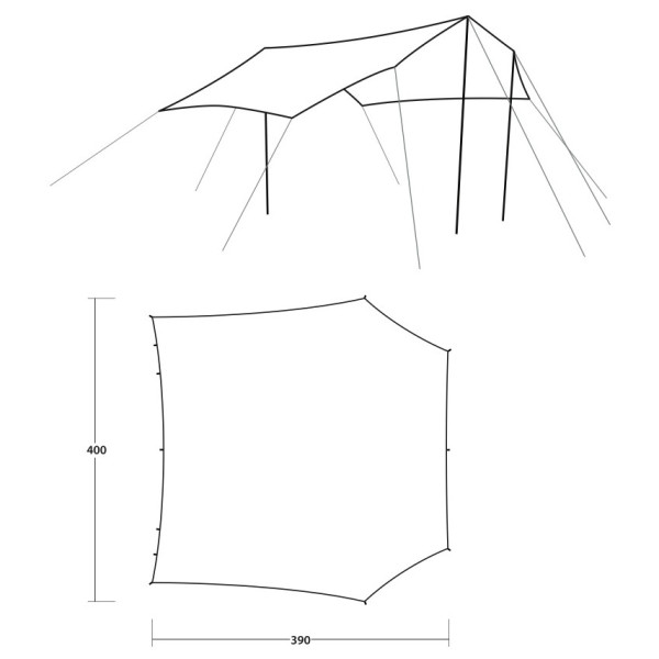 Auvent tente Outwell Canopy Tarp L