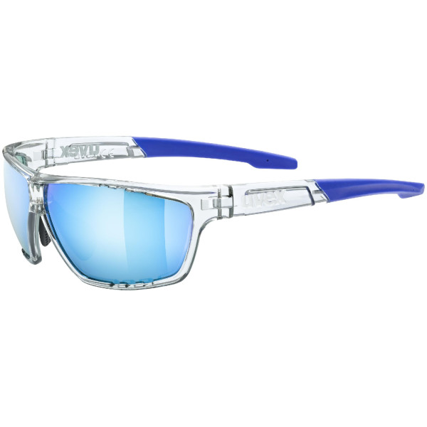 Lunettes soleil Uvex Sportstyle 706 blanc / bleu Clear (9416)