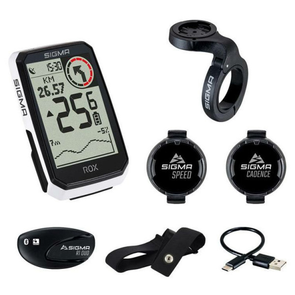 Compteur vélo Sigma Rox 4.0 Endurance Sensor set blanc white