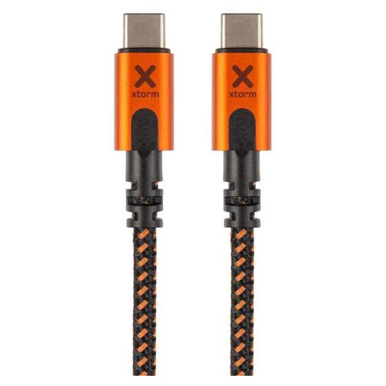 Câble données et chargement Xtorm Xtreme USB-C PD cable (1,5m) vert Black/Orange