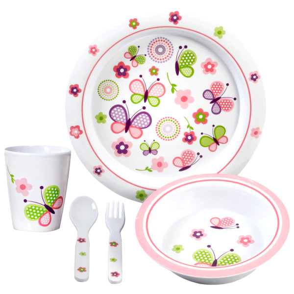 Set de vaisselle enfant Brunner Butterfly 3+ blanc / rose