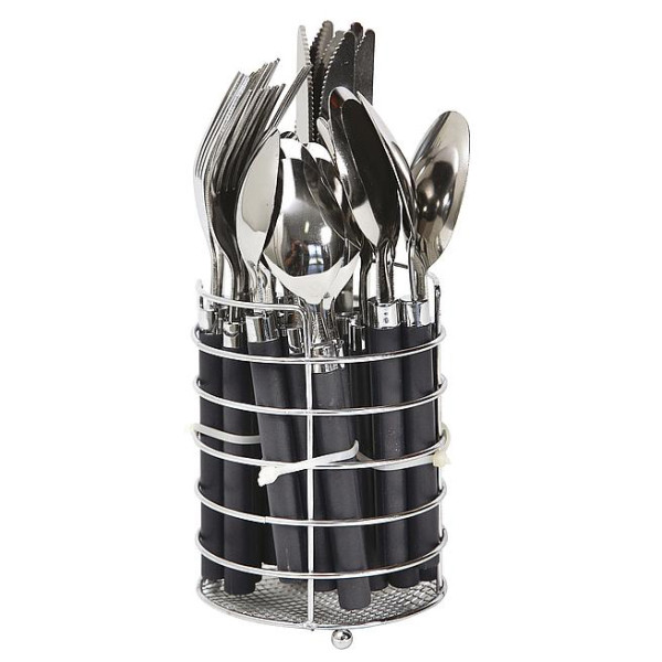 Set de couverts Bo-Camp Cutlery Basket 6 Persons girs Grey