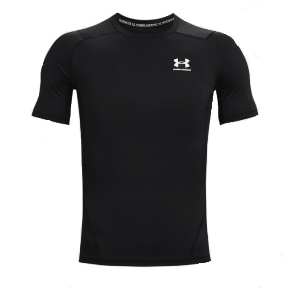 T-shirt fonctionnel homme Under Armour HG Armour Comp SS vert Black//White