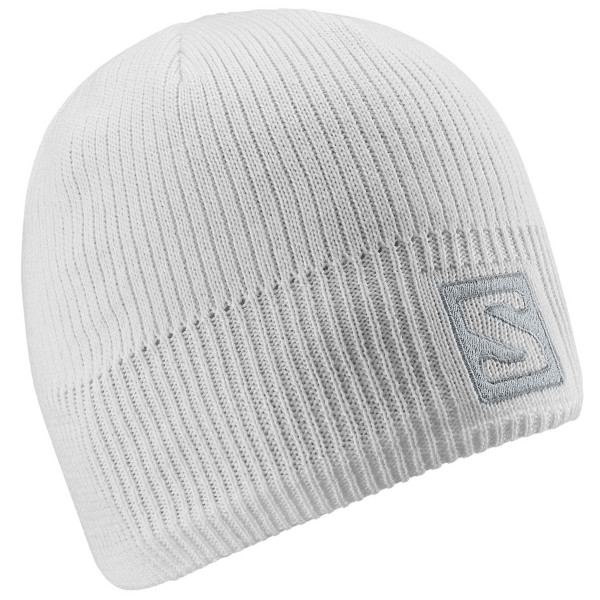 Bonnet Salomon Logo Beanie blanc White