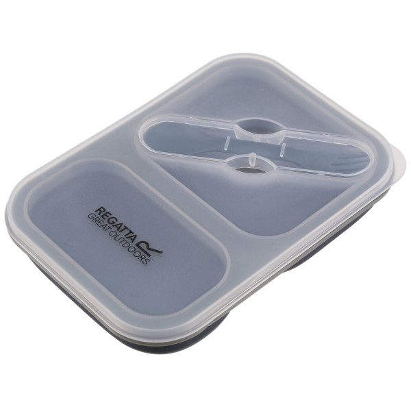 Bol + spork Regatta Silicon Foldable Mess Tin girs Ebony Grey