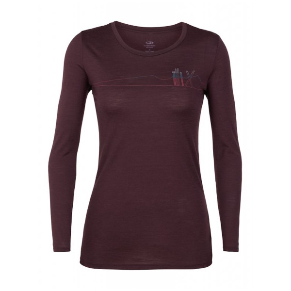 T-shirt femme Icebreaker Women`s Tech Lite LS Low Crewe violet Velvet