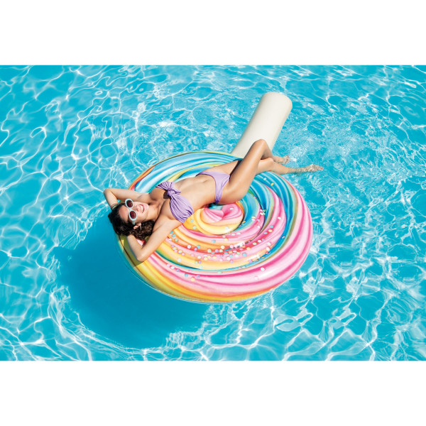 Matelas gonflable sucette Intex Rainbow Lollipop Float