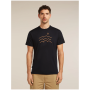 T-shirt fonctionnel homme Icebreaker Merino Blend 125 Cool-Lite™ Sphere SS Tee Across the Peaks noir BLACK